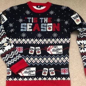 Miller Lite Ugly Christmas Sweater Size M